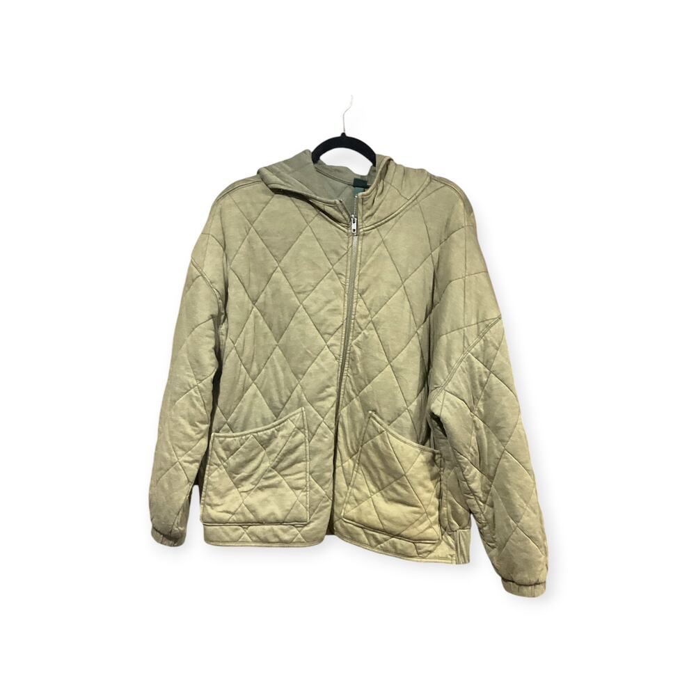 Wild Fable Quilted Coat Women XL Green